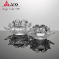 Crystal lotus flower candle holder for decoration